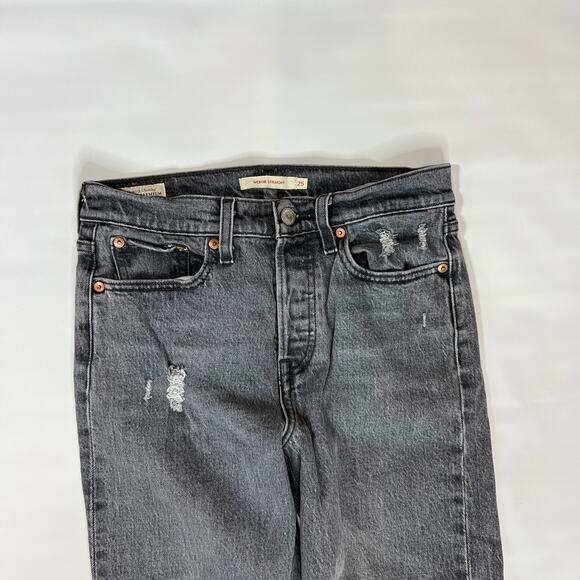 Levi’s Premium  wedgie straight cropped jeans size 25, 26 inch length Big E - Picture 7 of 12
